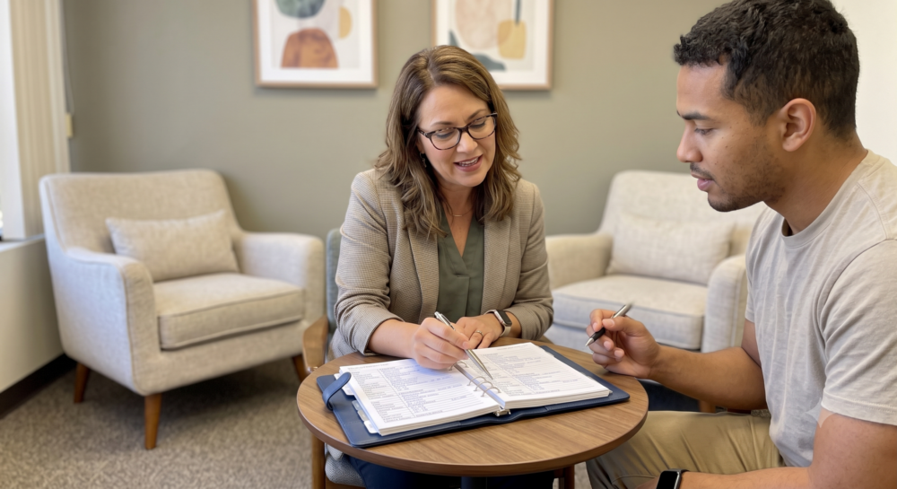 Newly licensed therapist celebrating the completion of supervised training hours