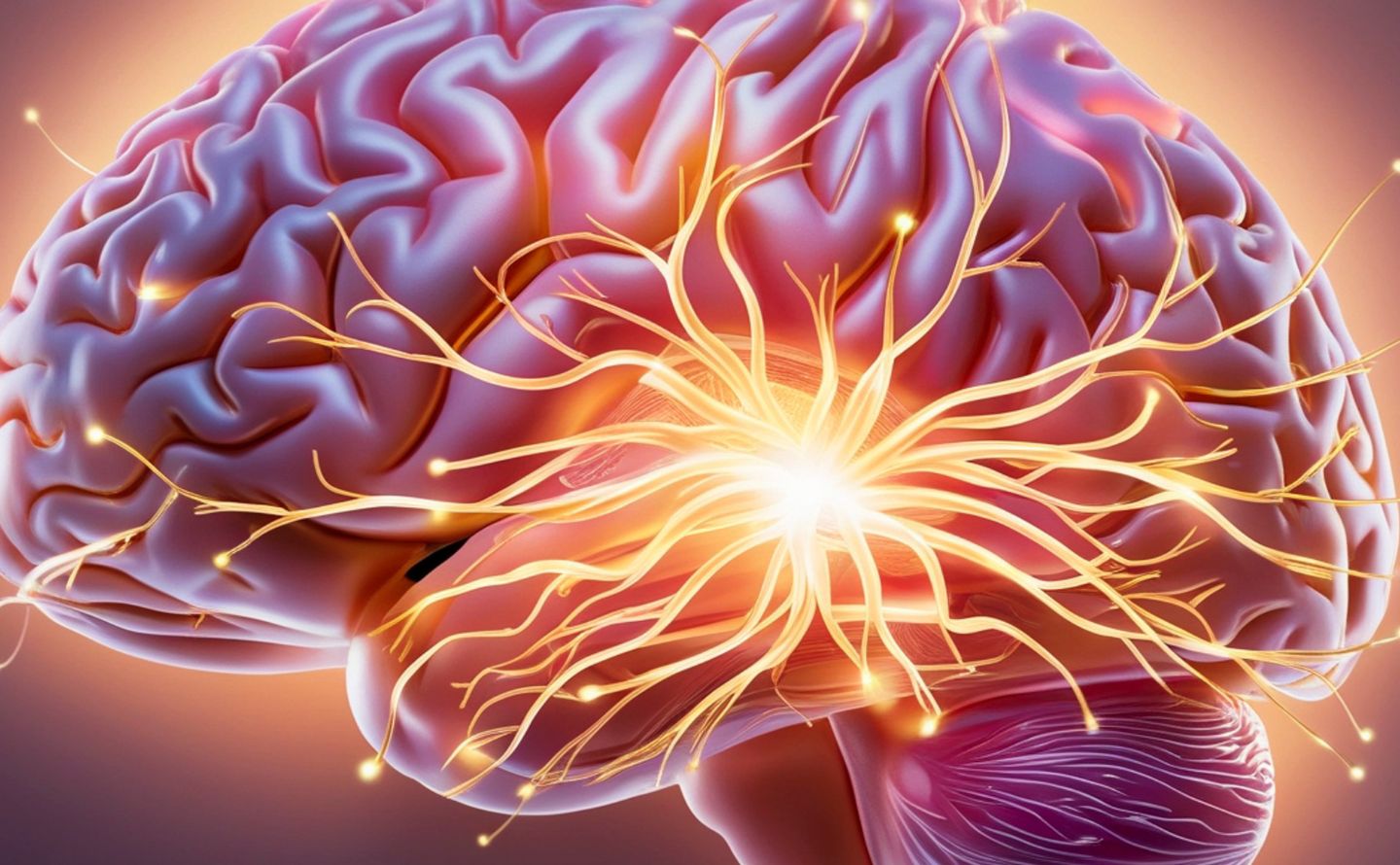 Illustration of neural pathways representing how EMDR reprocesses traumatic memories